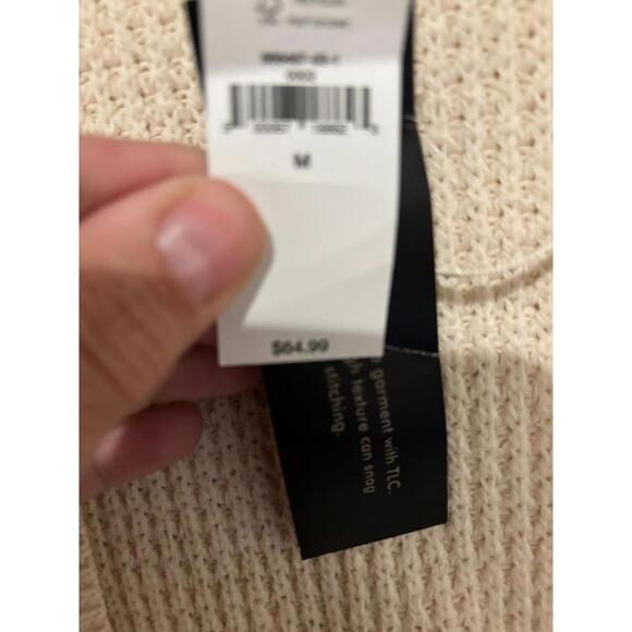 Women's sz M Banana Republic ivory waffle knit cardigan new w/ tags #1168 - Picture 3 of 3